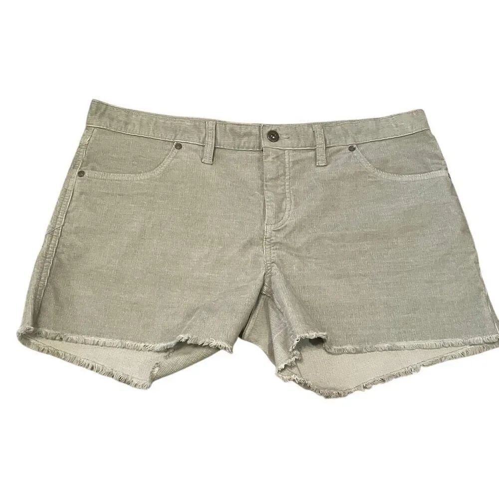 Carve Designs Womens Oahu Shorts 14 Corduroy Sage Green Cutoff Surfer
